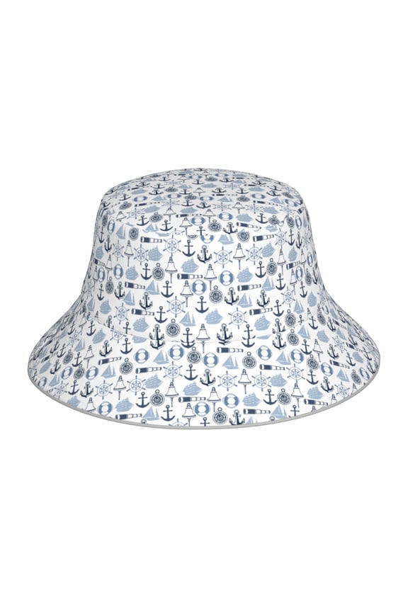 Dock Rudder Print Men and Women Night Reflective Hat Runner Cap Visor Bucket Hat Boonie Cap
