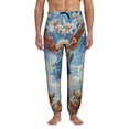 thumbnail image 1 of Xecao Dog Angel Ascension Print Active Tech Joggers for Men, Mens Sweatpants Lounge Pants with Pockets-Large, 1 of 5