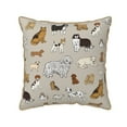thumbnail image 1 of Xecao Dog Animal Print Soft Velvet Decorative Throw Pillow Covers, Square Cushion Cases for Bed, Sofa, Living Room, Car, and Indoor Outdoor Use-18"x18", 1 of 8