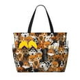 thumbnail image 1 of Xecao Dogs Different Breeds for versatile beach bag for women includes zipper pockets and waterproof material, ideal for vacations and adventures., 1 of 7