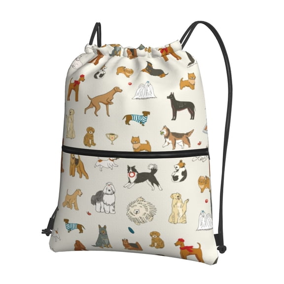 Xecao Dogs Funny Pets for Drawstring Bags,Pull String Backpack Bags,String Bag Sackpack