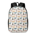 thumbnail image 1 of Xecao Dogs Pug print Travel Backpack, Large Computer Backpack for Men Women, College School Rucksack Book Bag, 1 of 5