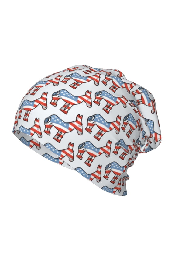 Donkey Print Beanie Hat Toddler Girls Boys, Baby Hats Winter Warm Knitted Thermal, Kids Winter Caps