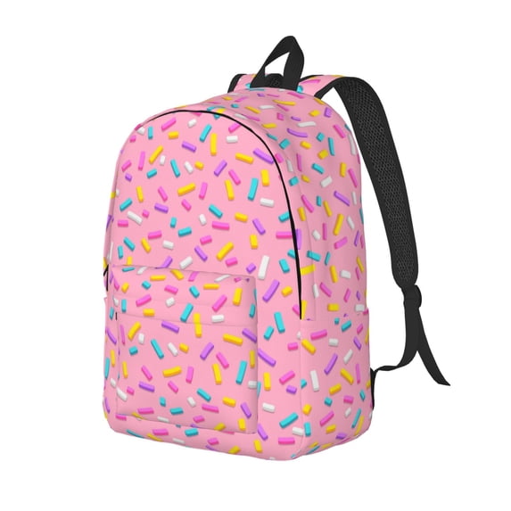 Xecao Donut Canvas College Laptop Backpack, a durable rucksack designed for both men and women, ideal for travel, school, and daily use-Medium