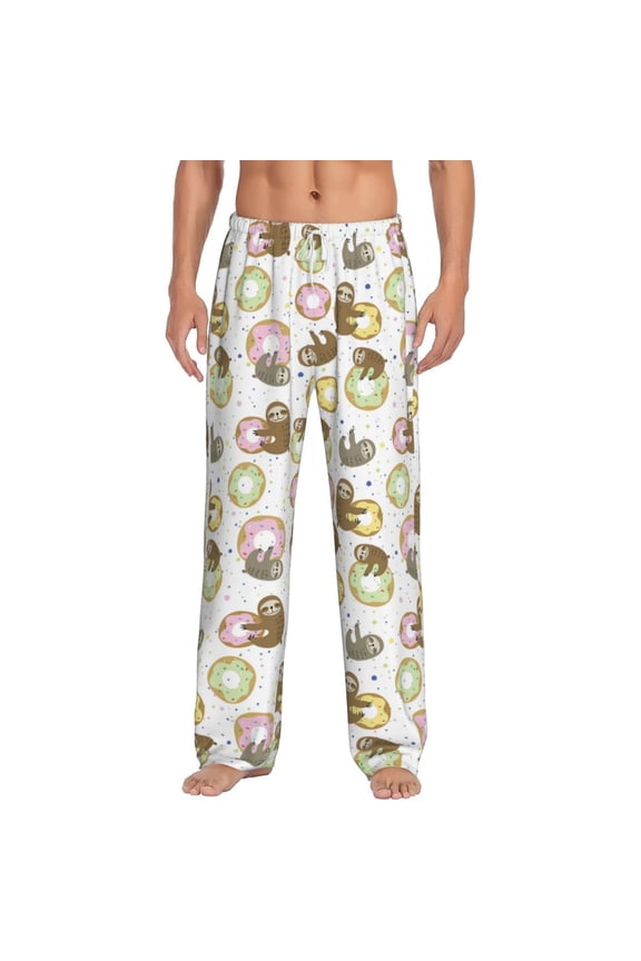Donut Sloth Men's Straight Lounge Pajama Pants: The Ultimate in Comfortable Sleepwear