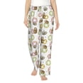 thumbnail image 1 of Xecao Donut Sloth Women's Straight Lounge Pajama Pants: The Epitome of Relaxed Sleepwear, 1 of 1
