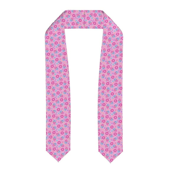 Xecao Donuts Print Graduation Shawl Stole Honor Stole Adult 72" Academic Commencements