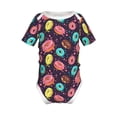 thumbnail image 1 of Xecao Donuts1 Pattern Baby Climbing Bodysuit Short Sleeve Onesie Unisex 0-12 Months Baby Shirt Newborn Outfits Crotch snap design-2 Years, 1 of 6