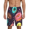 thumbnail image 1 of Xecao Donuts1 Print Men's Sleepwear Shorts Pajama Bottom Lounge Short nightwear with Convenient Pockets for Relaxed Home Wear-Small, 1 of 6