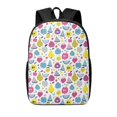 thumbnail image 1 of Xecao Doodle Fruits print Travel Backpack, Large Computer Backpack for Men Women, College School Rucksack Book Bag, 1 of 5
