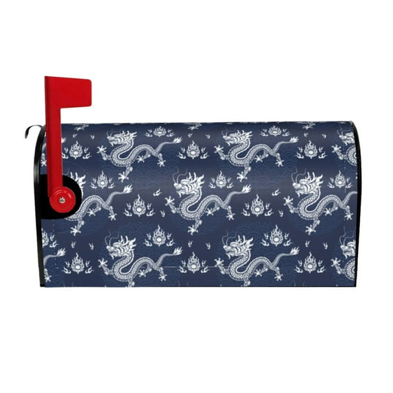 Xecao Dragon for Mailbox Cover with Magnetic Strips, Waterproof and Sunscreen, Adds a Decorative Touch to Your Garden Yard.