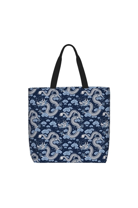 Dragons for Tote Bag: spacious with inner pockets, ideal for work, shopping, or travel.