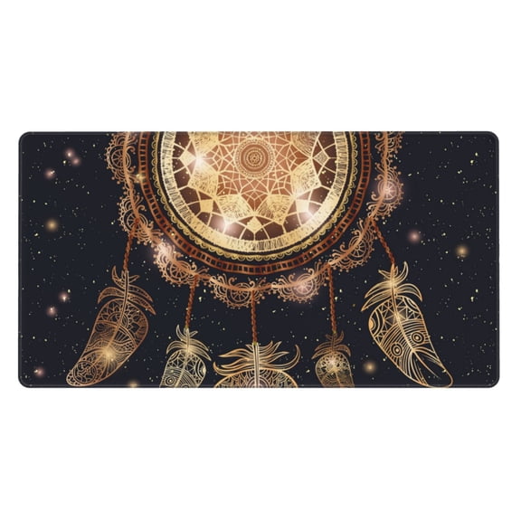 Xecao Dreamcatcher With Mandala for Waterproof Mouse Pad - Extended Contour Mouse Mat, Large Gaming Mousepad Laptop Keyboard Mat with Non-Slip Rubber Base