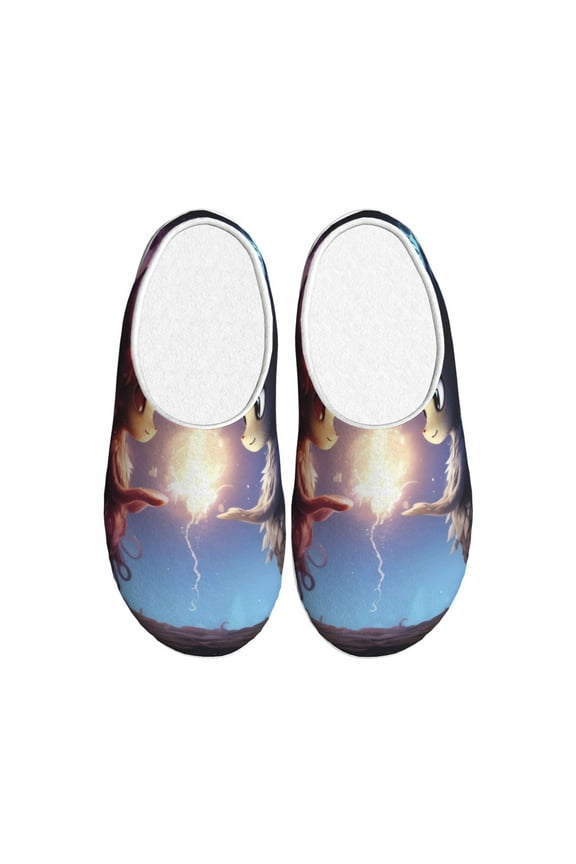 Dreamy Forest Elf Print Cotton Slippers Fuzzy Warm Cozy Slippers Non Slip House Slippers For Indoor Outdoor Cotton Slippers House Slippers-8