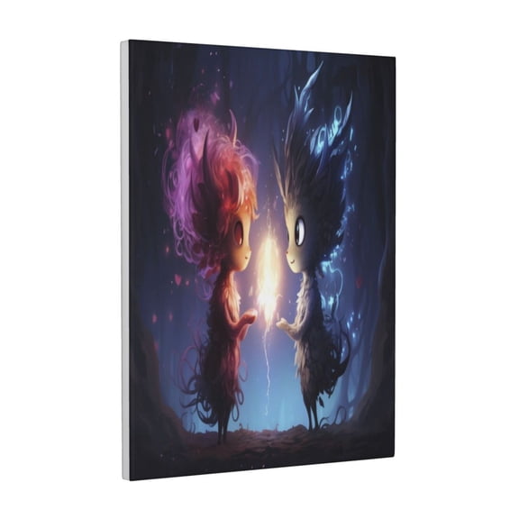 Xecao Dreamy Forest Elf for Ready-to-Hang Canvas Art 12x16 Inches - Waterproof HD Print Solid Wood Frame for Gifting,Vertical