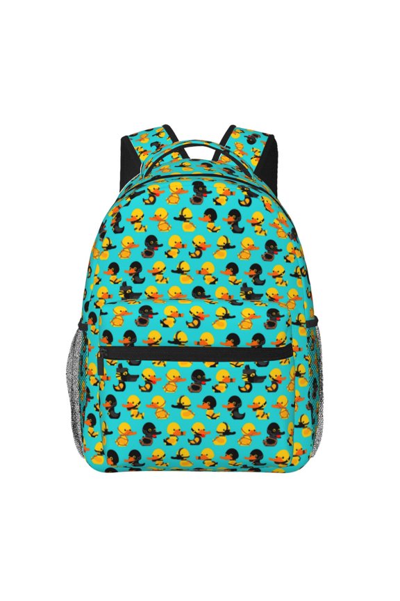 Duck In Black Suit Backpack, a stylish and functional choice for both men and women, is the perfect basic bookbag for college, work, or travel