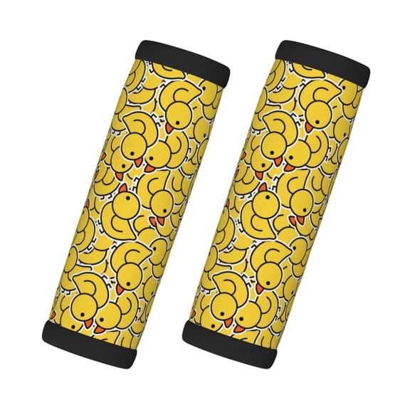 Xecao Duck1 Print 2 Pack Luggage Handles Wrap Grips Identifiers Bright Luggage Markers, Unique Travel Essentials,Bright Luggage Markers