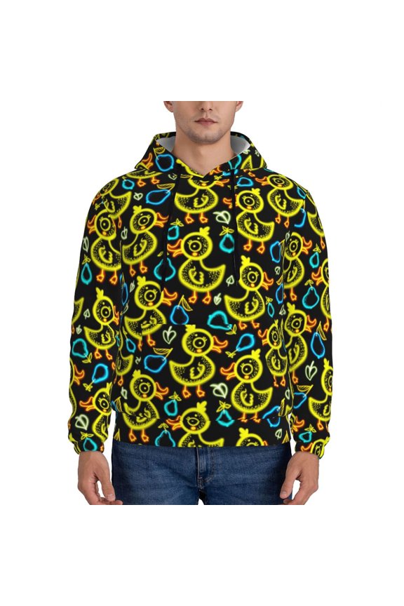 Ducks1 Pattern Men's Adult Pullover Hoodie,Hooded Sweatshirt-X-Large
