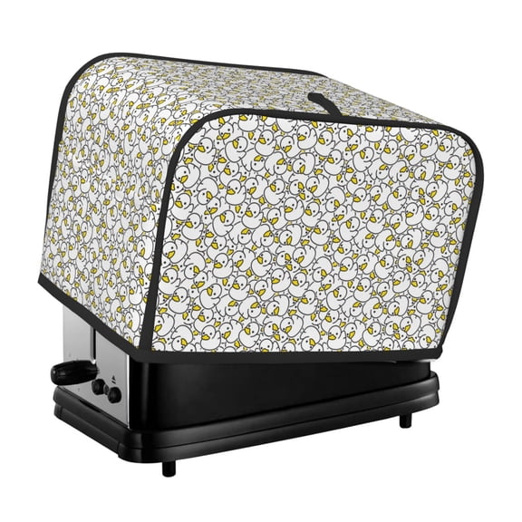 Xecao Ducky Print 2 Slice Toaster Cover with Pockets, Small Appliance Cover, Dust and Fingerprint Protection, Machine Washable