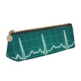 thumbnail image 1 of Xecao ECG Wave Print Leather Pencil Case -Stationery Bag Pen Holder for Work & Office, 1 of 1