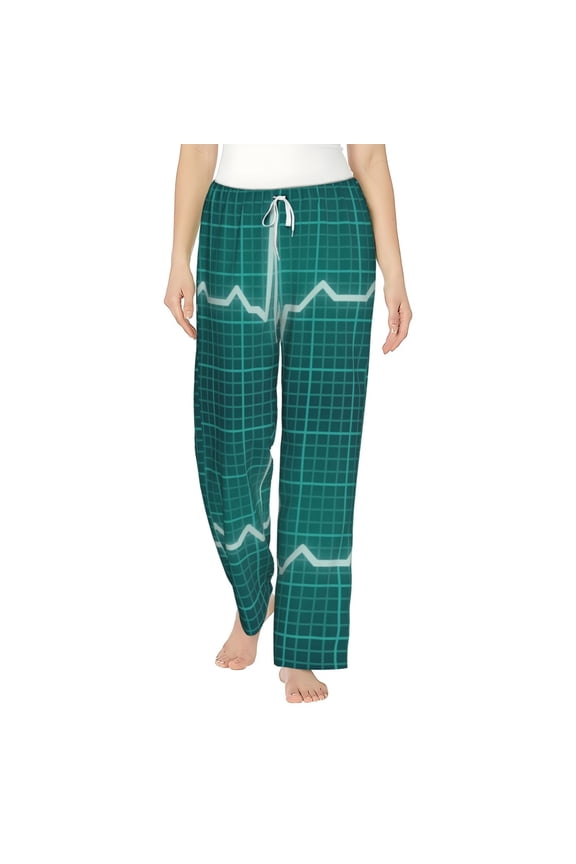 ECG Wave Women's Straight Lounge Pajama Pants: The Epitome of Relaxed Sleepwear