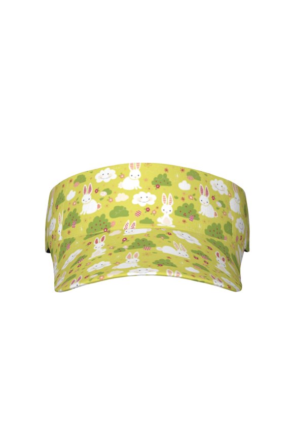 Easter Bunny for Adult Sun Cap offers versatile sun protection with adjustable Velcro for a secure fit.