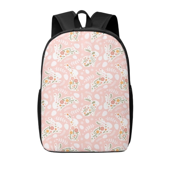 Xecao Easter Bunny print Travel Backpack, Large Computer Backpack for Men Women, College School Rucksack Book Bag