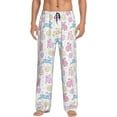 thumbnail image 1 of Xecao Easter Colorful Rabbit Men's Straight Lounge Pajama Pants: The Ultimate in Comfortable Sleepwear, 1 of 9