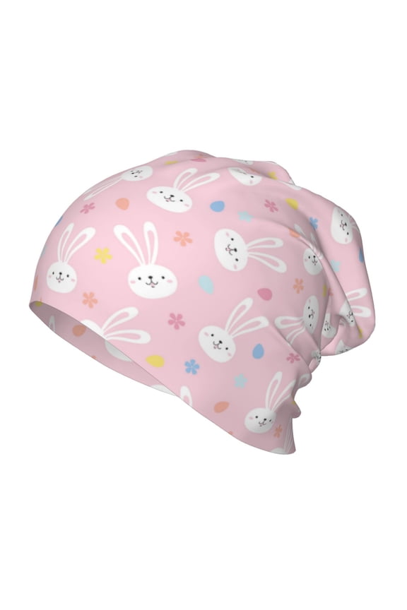 Easter Cute Rabbit Print Beanie Hat Toddler Girls Boys, Baby Hats Winter Warm Knitted Thermal, Kids Winter Caps
