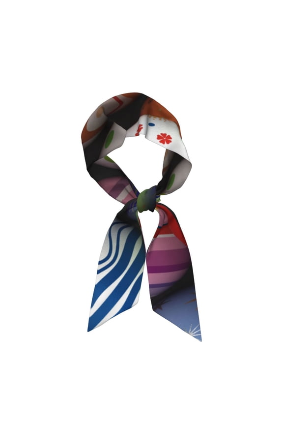 Easter Egg Pattern Large Satin Head Scarf - Satin Hair Scarves Silk Bandana Scarf Headscarf Silk Feeling Scarf for Women