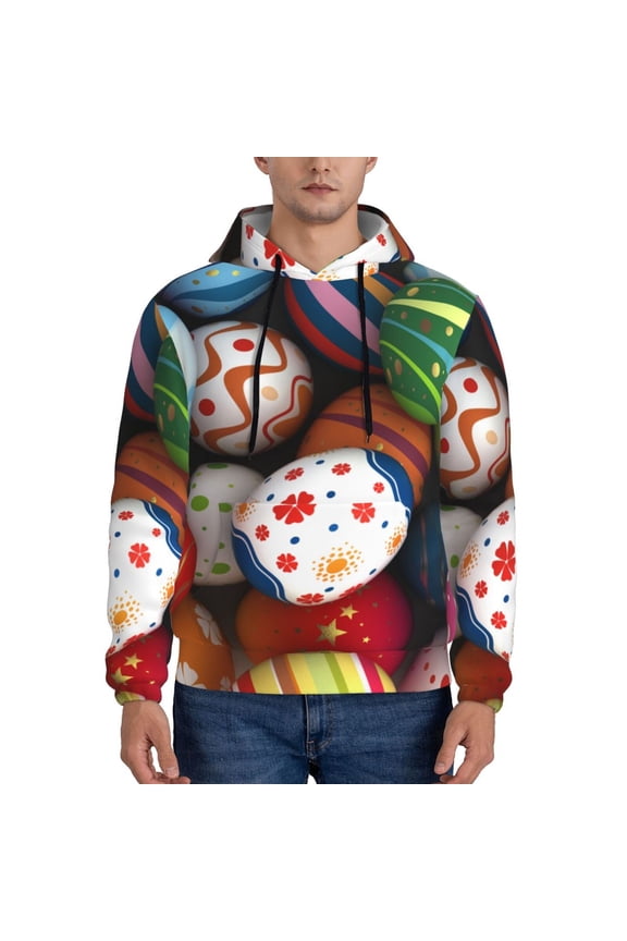 Easter Egg Pattern Men's Adult Pullover Hoodie,Hooded Sweatshirt-XX-Large