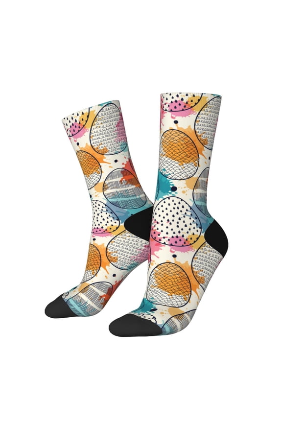 Easter Egg Pattern Sport Socks for Women and Men Crew Socks Sporty Calf Socks Casual Socks