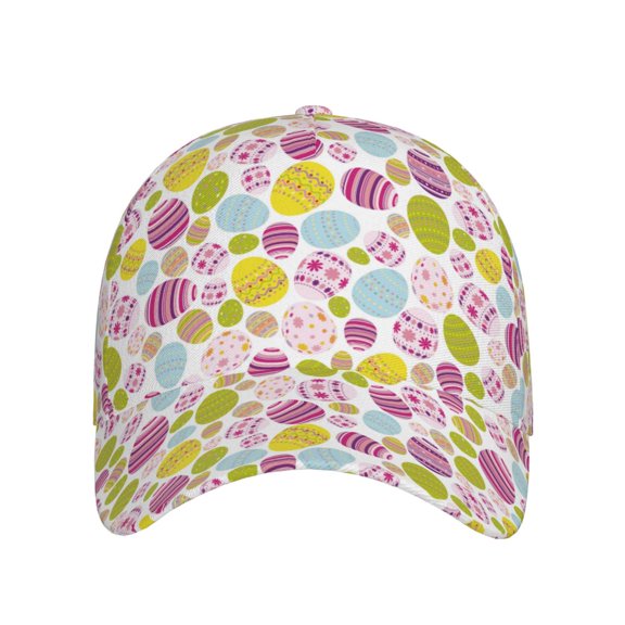 Xecao Easter Egg for Baseball Cap: Unisex, crafted from classic polyester twill fabric, featuring a soft unconstructed design