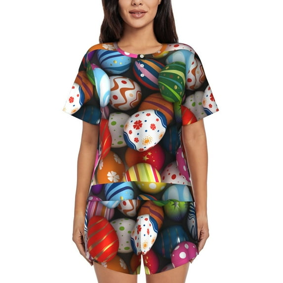Xecao Easter Egg print Swimsuit for women, Summer-ready, sporty style.Quick-dry fabric. Many sizes & colors.