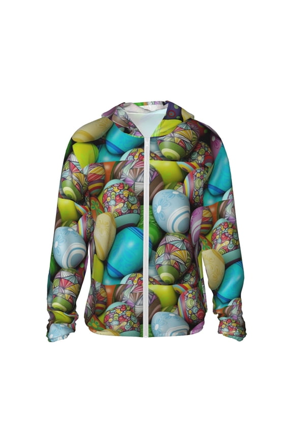 Easter Egg1 for Sun Shirt-A lightweight, hoodie-style long-sleeve UV protection garment designed for other outdoor activities.