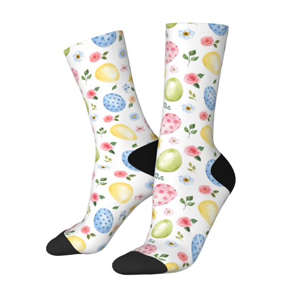 Xecao Easter Egg3 Pattern Sport Socks for Women and Men Crew Socks Sporty Calf Socks Casual Socks