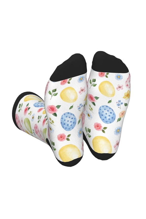 Easter Egg3 Print Crew Socks for Men and Women, Men's Soft Moisture-wicking Sock