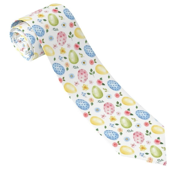 Xecao Easter Egg3 Print Tie For Men Necktie Woven Jacquard Neck Ties,Classic Men's Tie