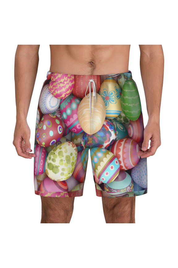 Easter Eggs for Men's Swimming Trunks Swim Trunks Quick Dry Swim Shorts with Mesh Lining Funny Swimwear Bathing Suits
