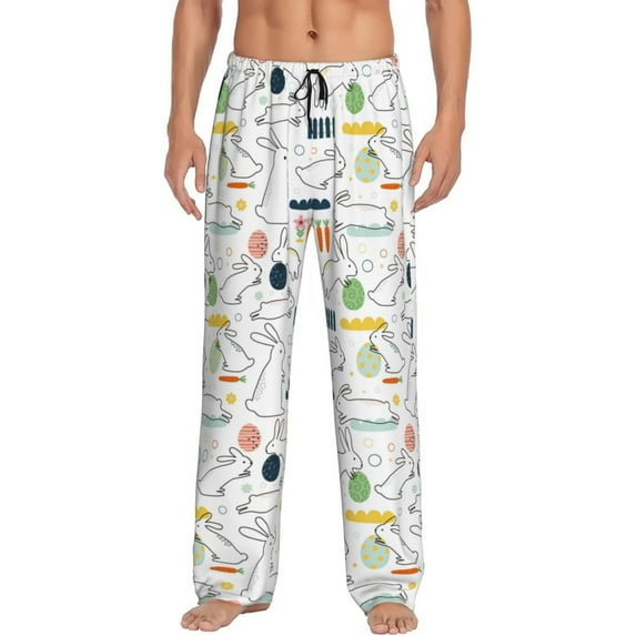 Xecao Easter Rabbit Men's Straight Lounge Pajama Pants: The Ultimate in Comfortable Sleepwear
