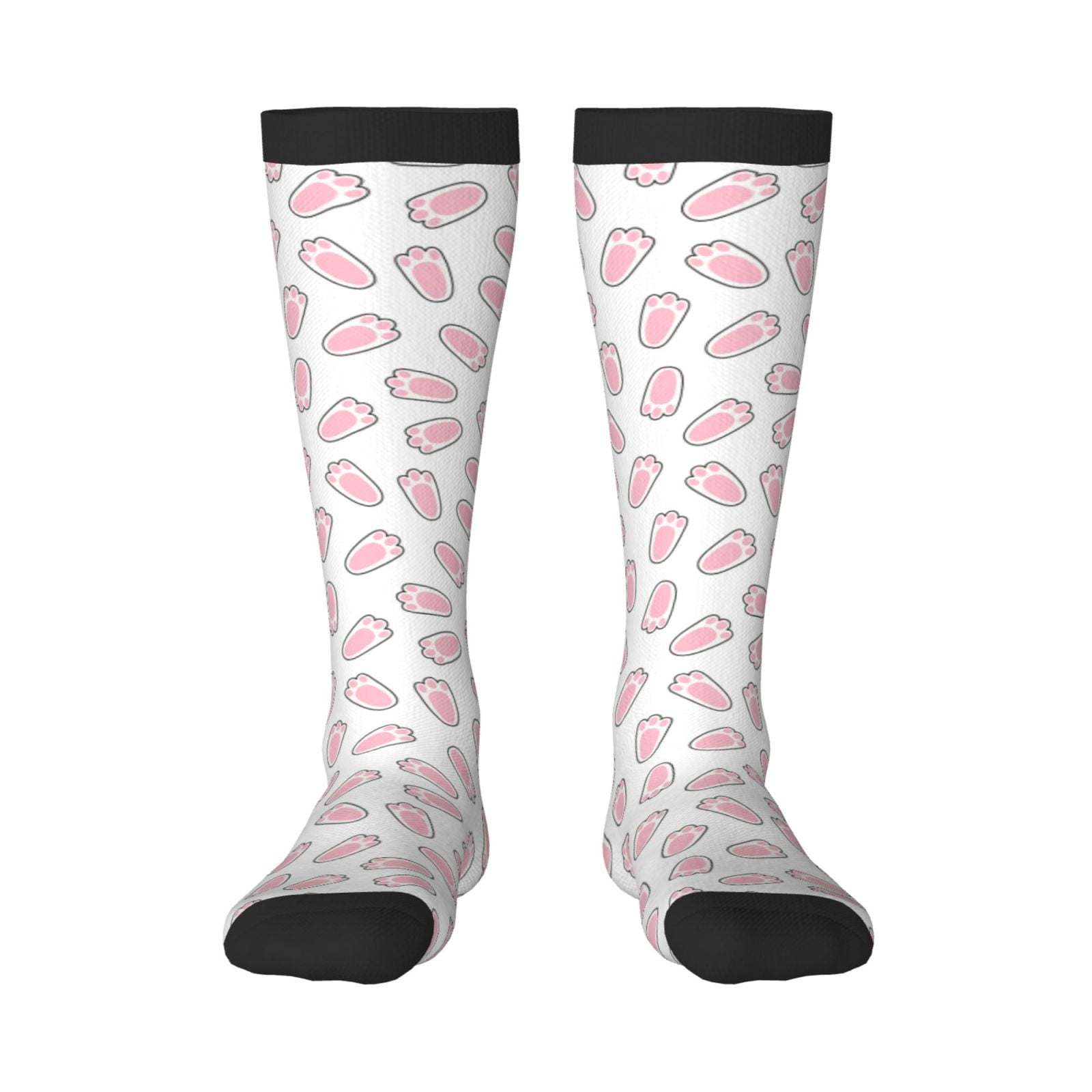 Xecao Easter bunny footprint Print Compression Socks for Both Men And ...