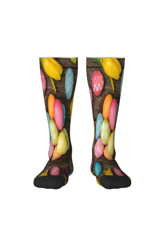 Easter eggs Print Compression Socks for Both Men And Women for Running, Travel, Flight, Nurse
