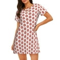 thumbnail image 1 of Xecao Easter eggs for Women's Loose Nightgown Sleepwear Short Sleeves Shirt Casual Print Sleepdress, 1 of 6