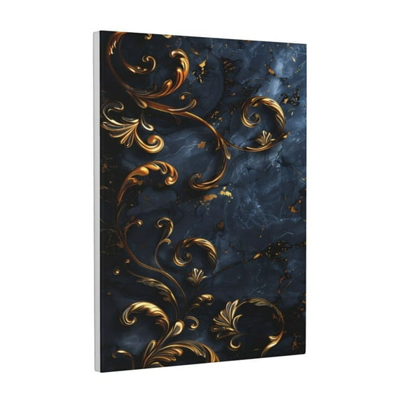 Xecao Elegant Gold Scrollwork for Ready-to-Hang Canvas Art 12x16 Inches - Waterproof HD Print Solid Wood Frame for Gifting,Vertical