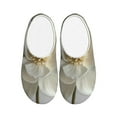thumbnail image 1 of Xecao Elegant Ivory Flower Print Cotton Slippers Fuzzy Warm Cozy Slippers Non Slip House Slippers For Indoor Outdoor Cotton Slippers House Slippers-37/38, 1 of 7