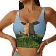 thumbnail image 1 of Xecao Elephant Dog for Sports Bra with Removable Pads, Crop Tank Top Design, Women's Longline Sports Bra - Non-Wired -, 1 of 9