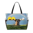 thumbnail image 1 of Xecao Elephant Dog for versatile beach bag for women includes zipper pockets and waterproof material, ideal for vacations and adventures., 1 of 7