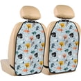 thumbnail image 1 of Xecao Elephant Tree Pattern Car Seat Back Protector 2 Pack Large Capacity Pocket, Kick Mats Back Seat Protector, 1 of 8