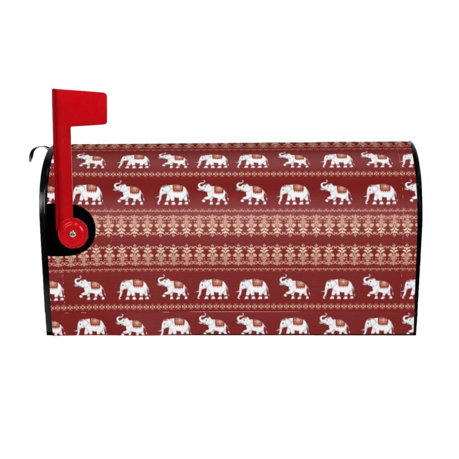 Xecao Elephant for Mailbox Cover with Magnetic Strips, Waterproof and Sunscreen, Adds a Decorative Touch to Your Garden Yard-25.5x21 in