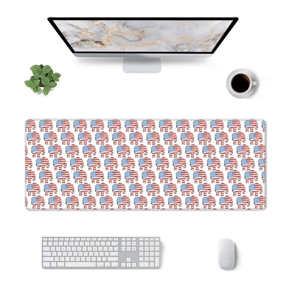 Xecao Elephant for Mouse Pad - Waterproof Extended Contour Mouse Mat, Large Gaming Mousepad Laptop Keyboard Mat with Non-Slip Rubber Base